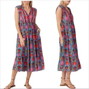 Vibrant Multicolor Midi Dress